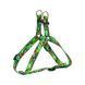 Шлея ТМ HiDOG "Abstraction green", размер XS (обхват грудной клетки 26-40см, ширина-10мм) 1045 фото 1