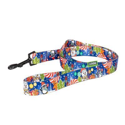 Поводок ТМ HiDOG "Christmas Blue", размер XS (ширина 10мм, длина 152см) 1049 фото