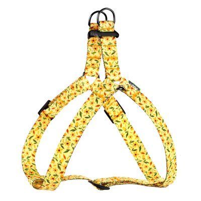 Шлея ТМ HiDOG "Flowers yellow", розмір S (обхват грудної клітини 40-56см, ширина-16мм) 1019 фото