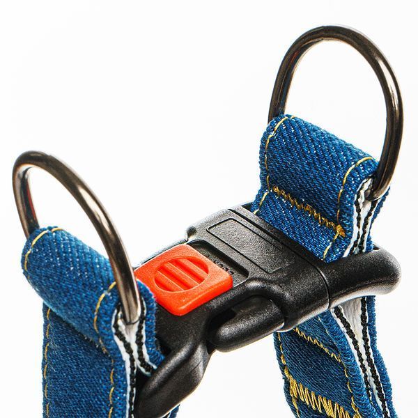 Шлея ТМ HiDOG "JEANS", розмір S (обхват грудної клітини 40-56см, ширина-16мм) 1054 фото