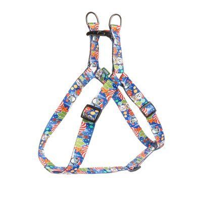 Шлея ТМ HiDOG "Christmas Blue", розмір XS (обхват грудної клітини 26-40см, ширина-10мм) 1049 фото