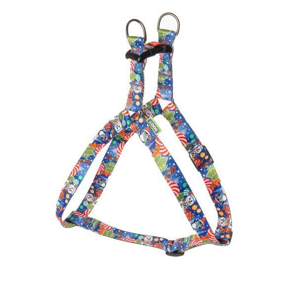 Шлея ТМ HiDOG "Christmas Blue", размер XS (обхват грудной клетки 26-40см, ширина-10мм) 1049 фото