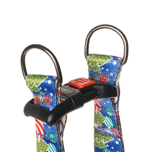 Шлея ТМ HiDOG "Christmas Blue", размер XS (обхват грудной клетки 26-40см, ширина-10мм) 1049 фото