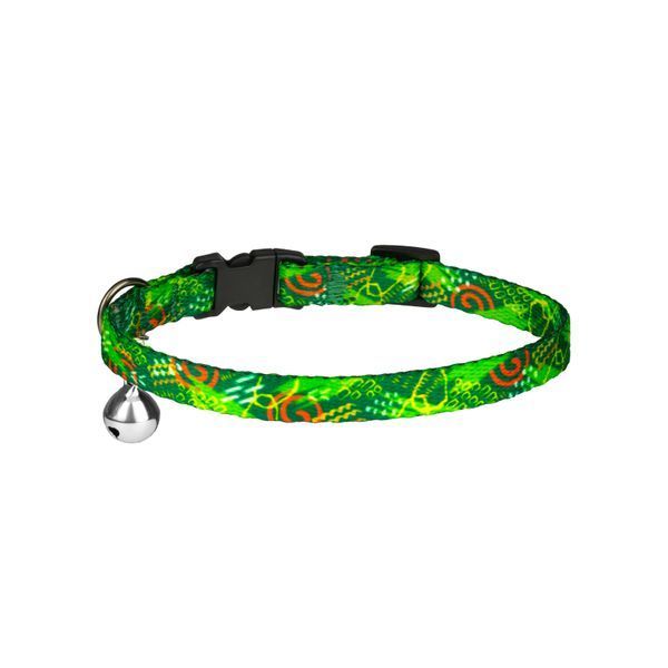 Нашийник для кота ТМ HiDOG "Abstraction green" розмір XS (ширина 10мм, обхват шиї 18-28см) 1045 фото