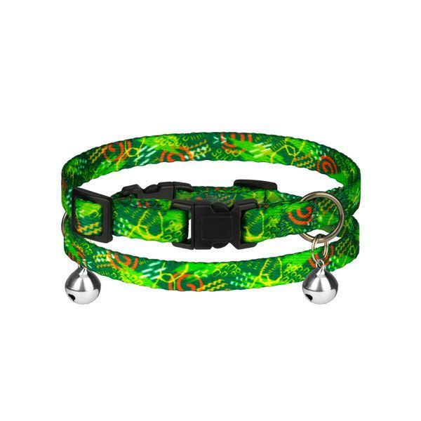 Нашийник для кота ТМ HiDOG "Abstraction green" розмір XS (ширина 10мм, обхват шиї 18-28см) 1045 фото