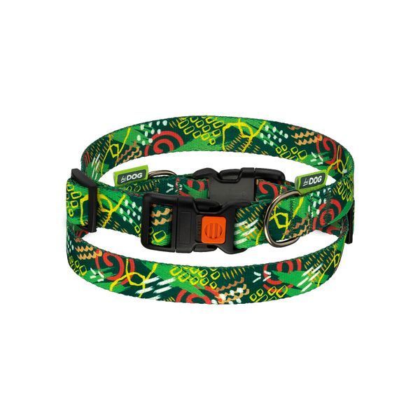 Нашийник для собаки ТМ HiDOG "Abstraction green", розмір XS (ширина 10мм, обхват шиї 18-28см) 1045 фото