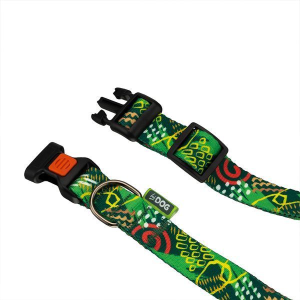 Нашийник для собаки ТМ HiDOG "Abstraction green", розмір XS (ширина 10мм, обхват шиї 18-28см) 1045 фото