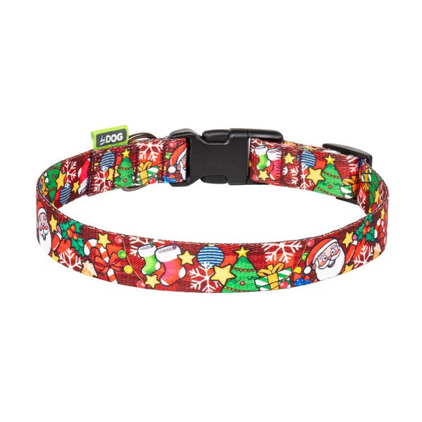 Нашийник для кота ТМ HiDOG "Christmas Red" розмір XS (ширина 10мм, обхват шиї 18-28см) 1048 фото