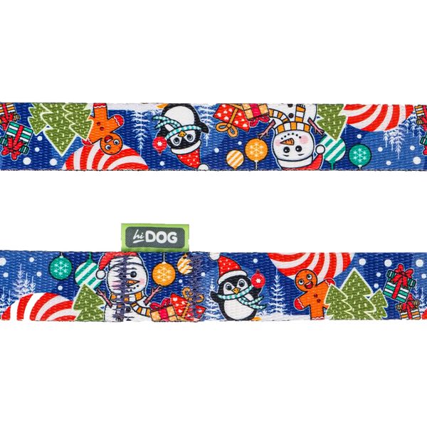 Нашийник для кота ТМ HiDOG "Christmas Blue" розмір XS (ширина 10мм, обхват шиї 18-28см) 1049 фото