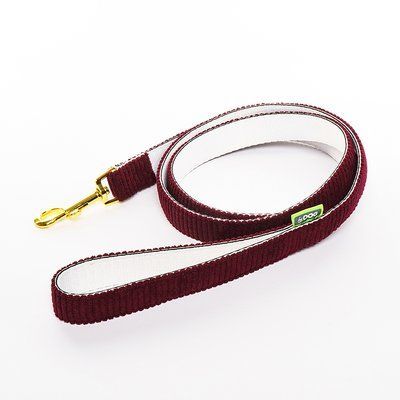 Поводок ТМ HiDOG "VELVET" бордо с золотым карабином, размер S (ширина 16мм, длина 152см) 1051 фото