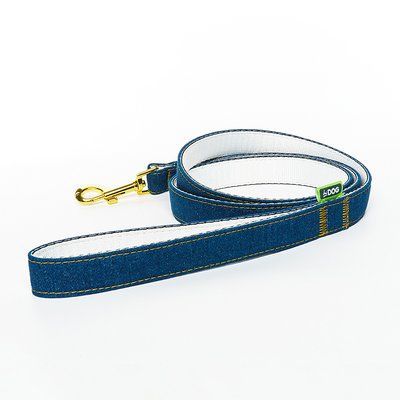 Поводок ТМ HiDOG "JEANS" с золотым карабином, размер S (ширина 25мм, длина 152см) 1054 фото